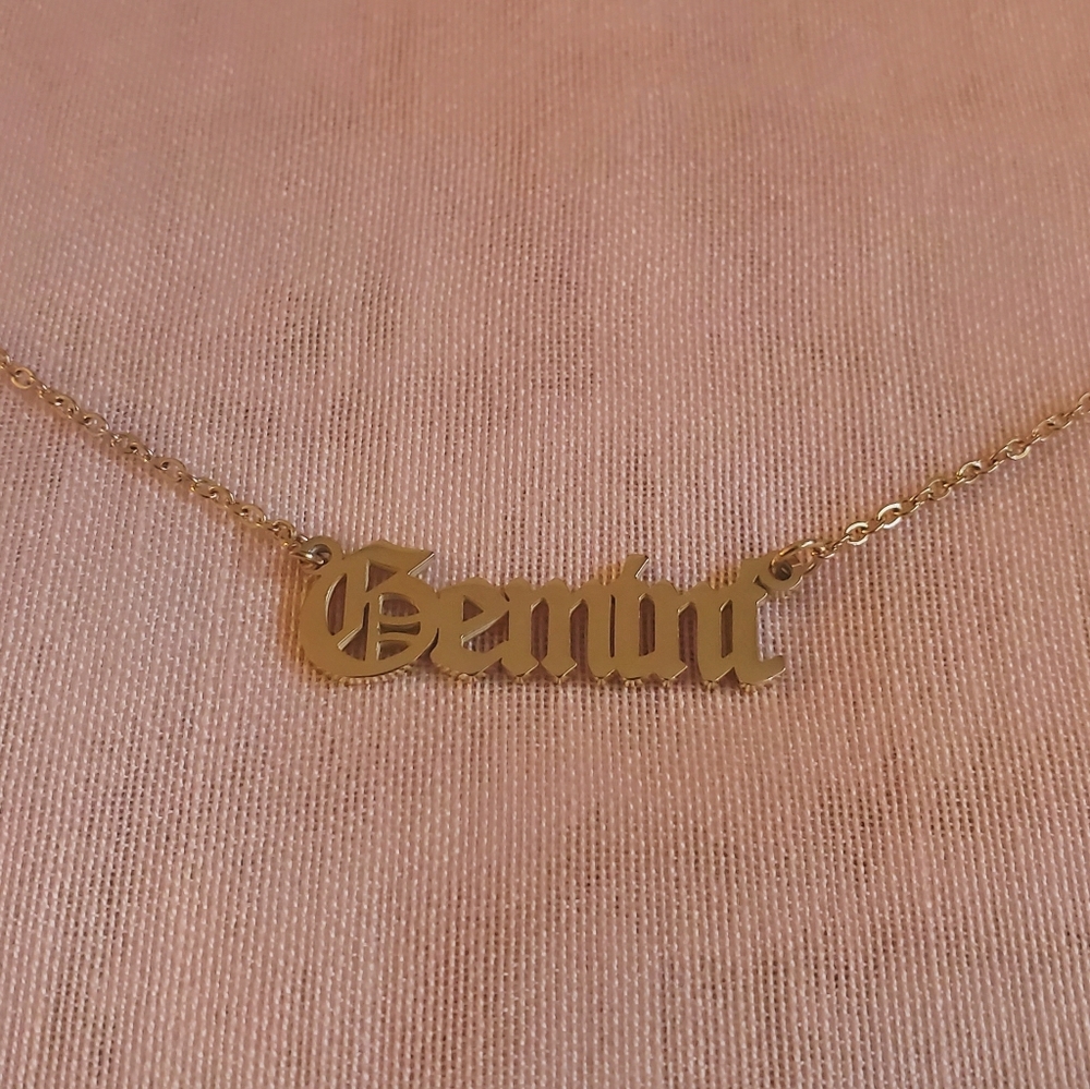 Gemini zodiac necklace